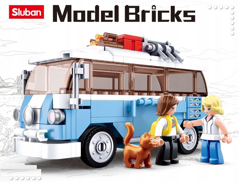 Klocki Sluban B0707 Bus Transporter Kamper 227 el. dla Dzieci - obrazek 7