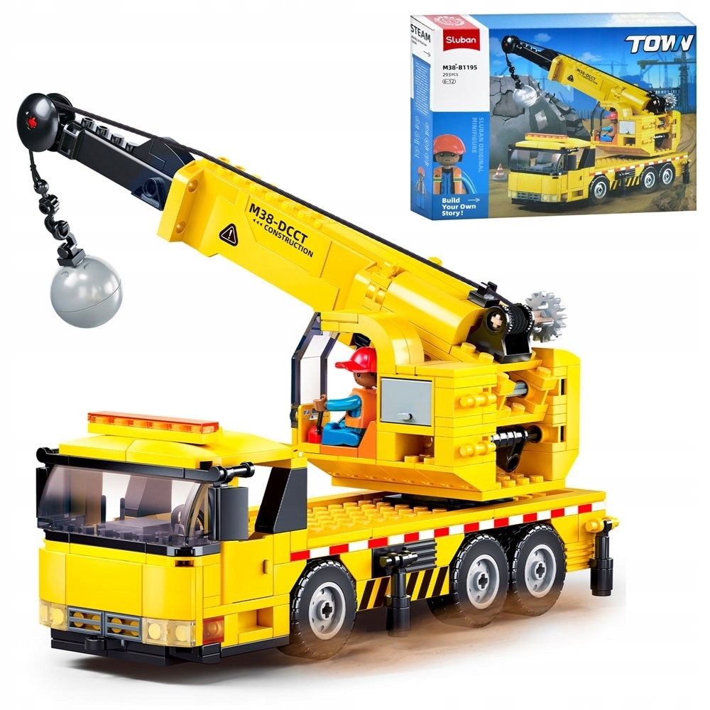 Klocki Sluban M38-B1195 Dźwig Wyburzeniowy z Kulą 293 el. - obrazek 2