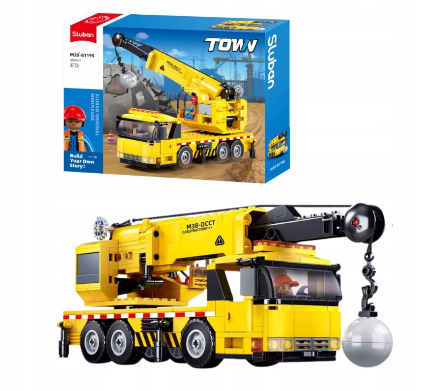 Klocki Sluban M38-B1195 Dźwig Wyburzeniowy z Kulą 293 el.