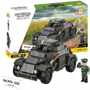 Klocki Cobi 2657 Sd.Kfz.222 Niemiecki Lekki Wóz Opancerzony 502 el.