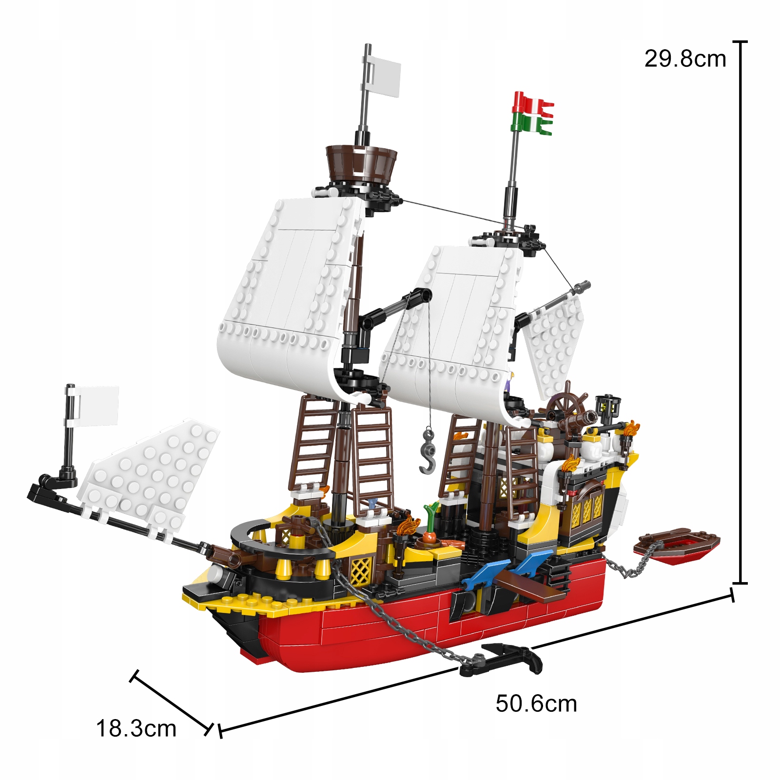 Klocki Mould King 10137 Piracki Statek Barbarossy 928 el. - obrazek 4