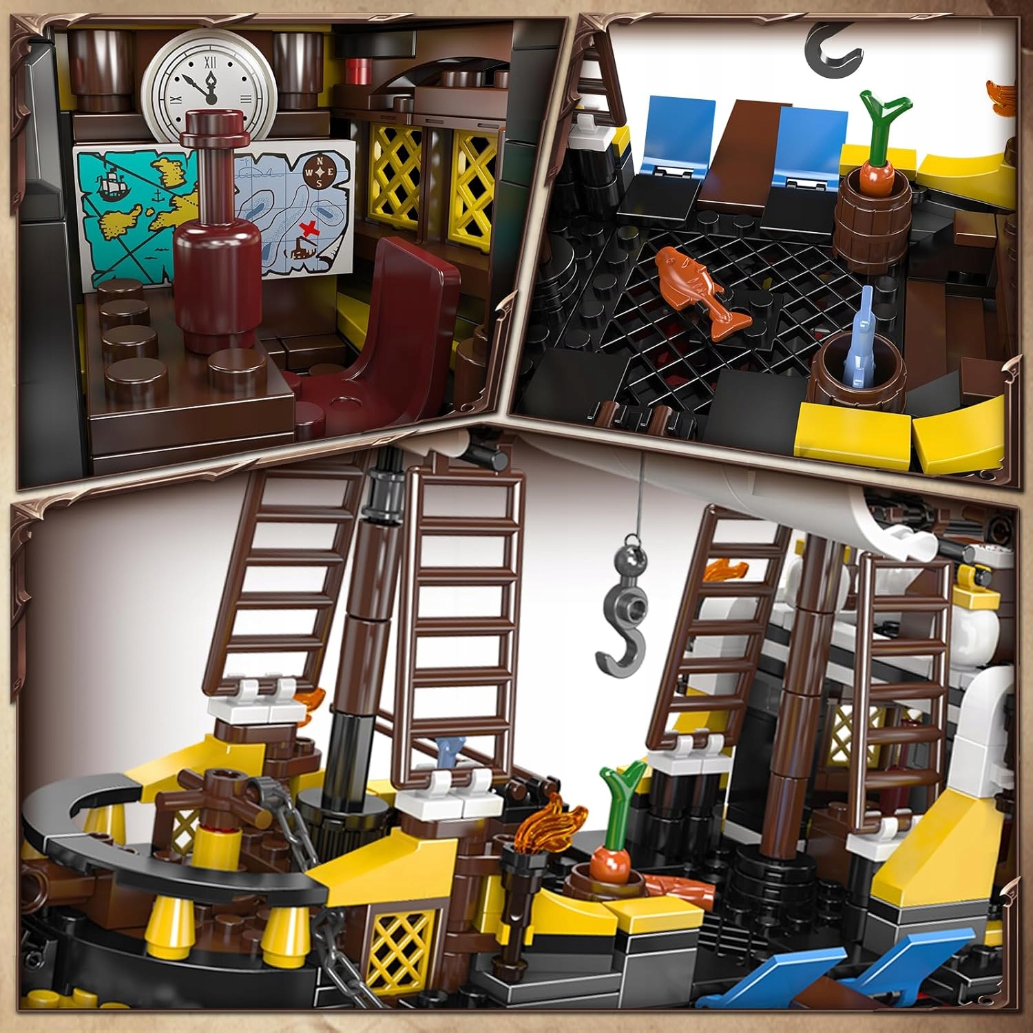 Klocki Mould King 10137 Piracki Statek Barbarossy 928 el. - obrazek 9