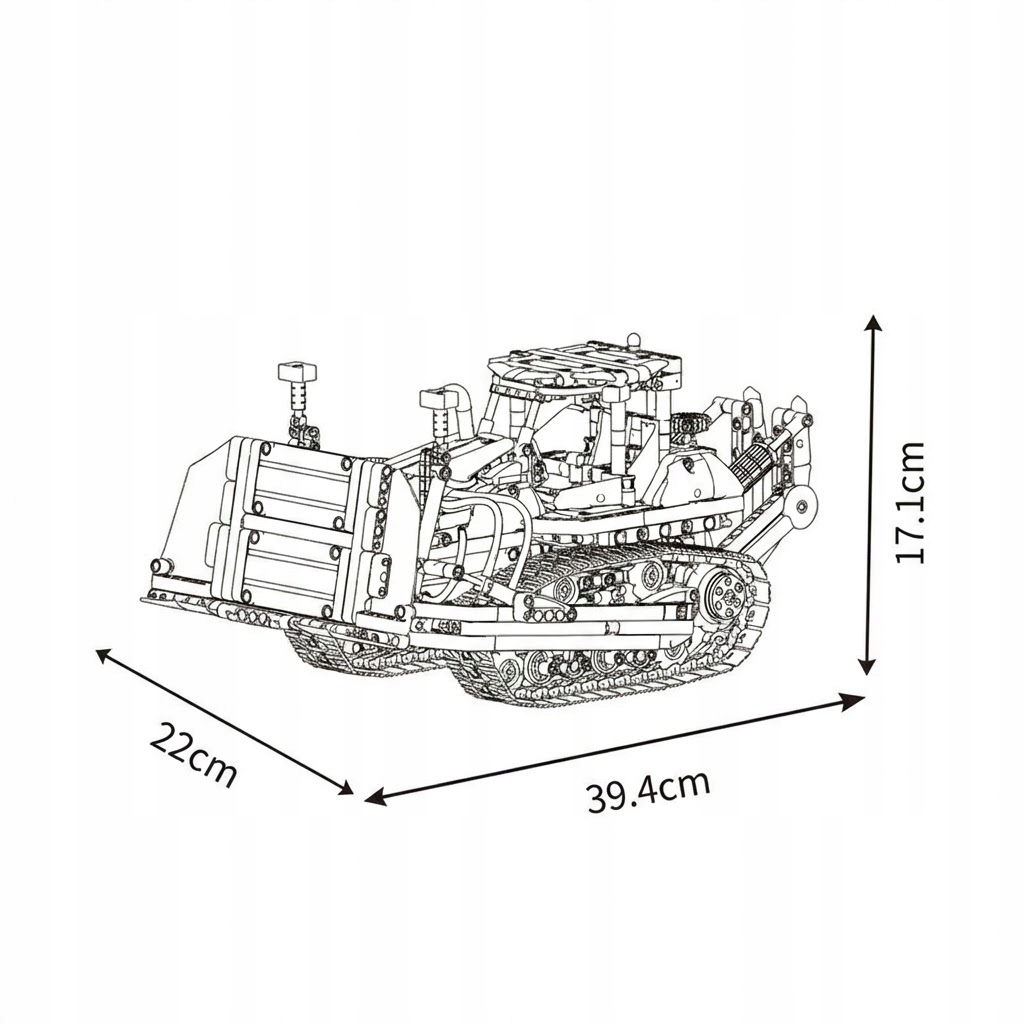 Mould King 19019 Spychacz Pneumatyczny 1200 el. - obrazek 5