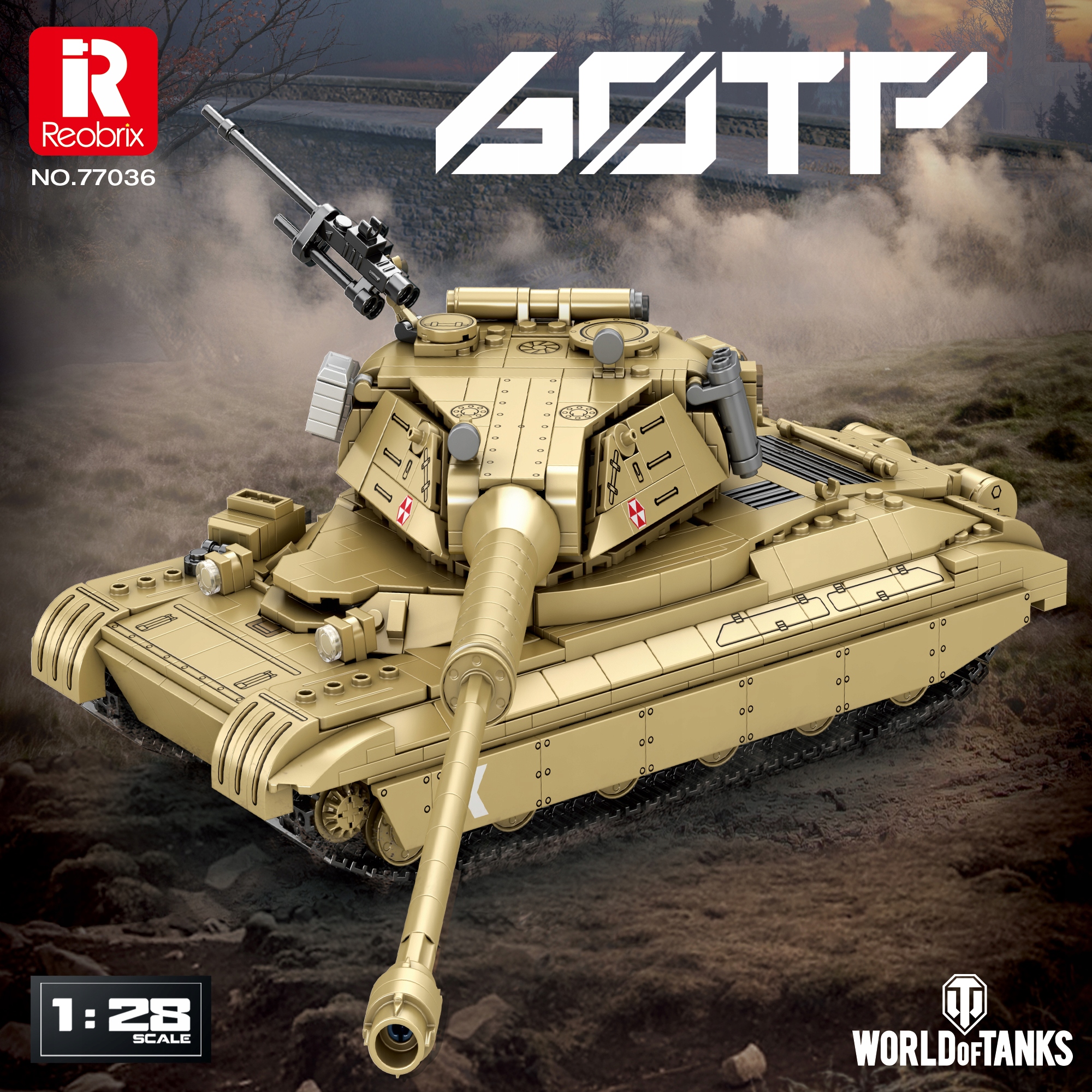 Klocki Reobrix 77036 Czołg 60TP Twardy World of Tanks 1128 el. - obrazek 5