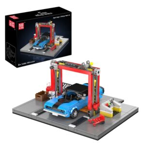 Klocki Mould King 24086 Muscle Car z Garażem i Podnośnikiem 858 el.