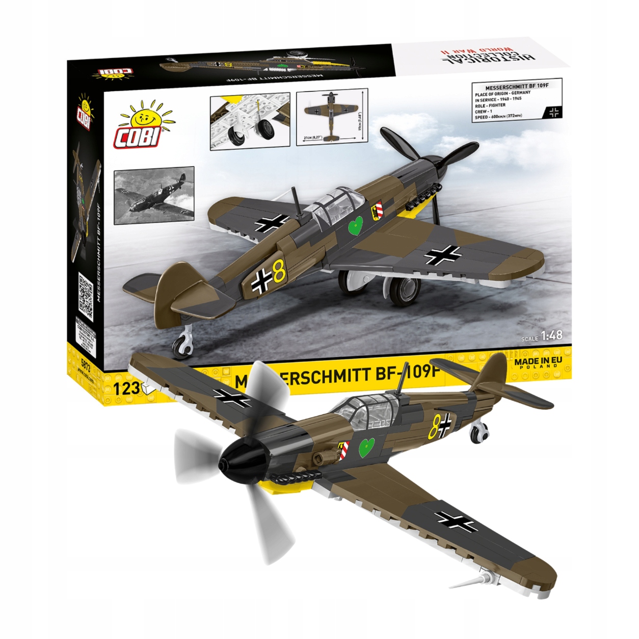 Klocki Cobi 5873 Myśliwiec Messerschmitt Bf-109F 123 el.