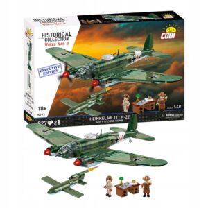 Klocki Cobi 5771 Samolot Bombowy Heinkel z kartonem