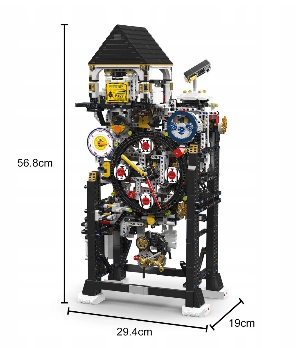 Klocki Mould King 10159 Mechaniczny Zegar Steampunk 3181 el. - obrazek 3
