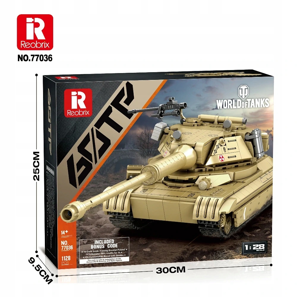 Klocki Reobrix 77036 Czołg 60TP Twardy World of Tanks 1128 el. - obrazek 7