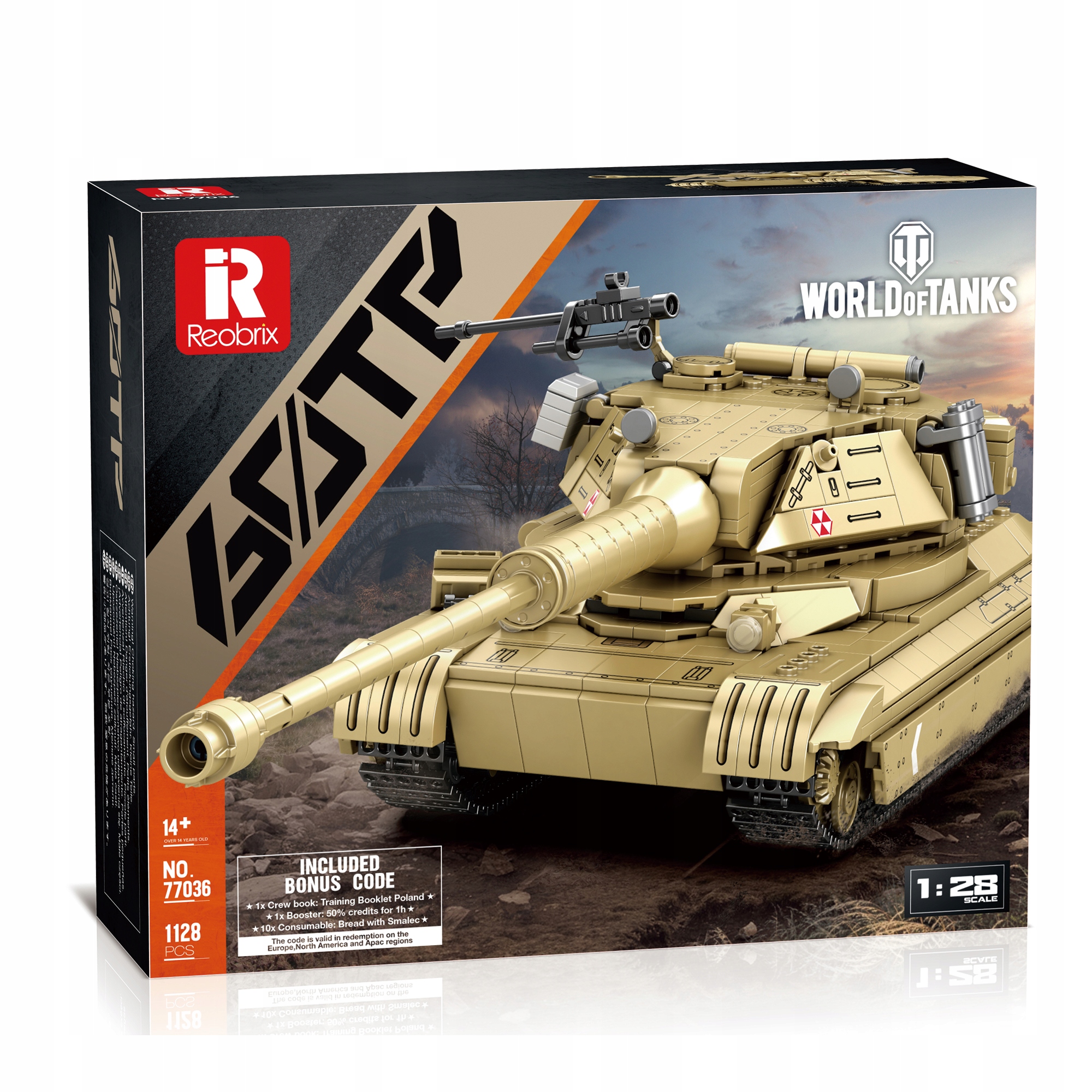 Klocki Reobrix 77036 Czołg 60TP Twardy World of Tanks 1128 el. - obrazek 2