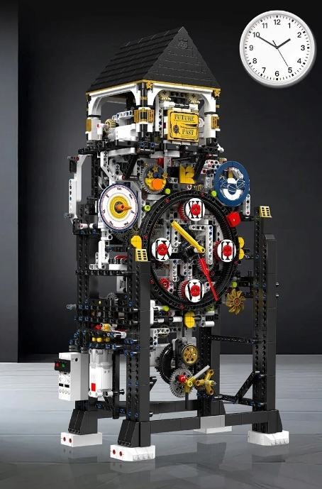 Klocki Mould King 10159 Mechaniczny Zegar Steampunk 3181 el. - obrazek 7